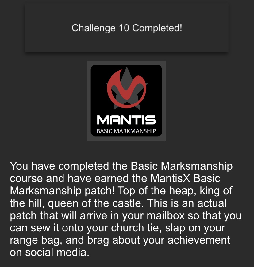 Mantis Marks Complete